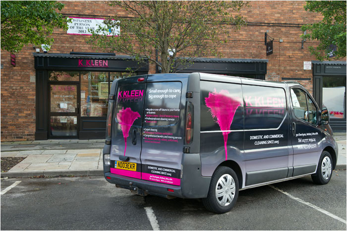 KKleen prmises in Retford and one of our eyecatching delivery vans